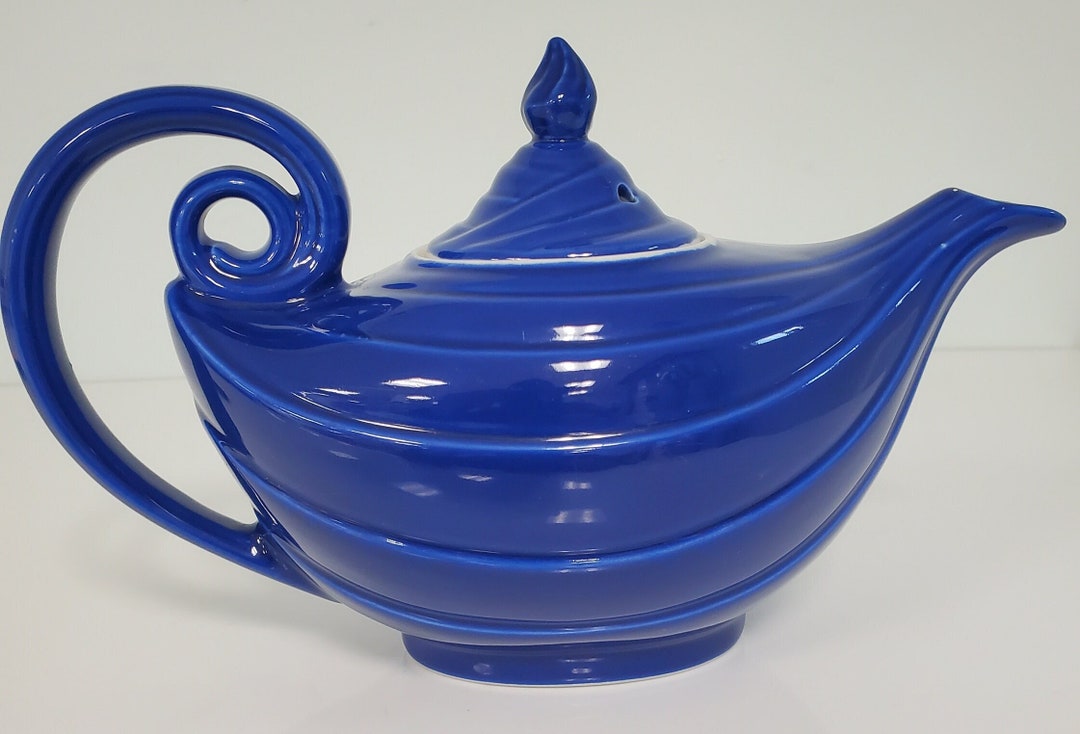 1940's Vintage HALL ALADDIN China Blue Teapot Etsy