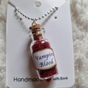 vampire blood inspired necklace