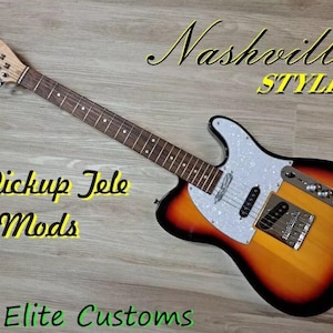 2024 Elite Customs Nashville 3 Pickup Tele Electric Guitar w/ Mods Sunburst 5 Way w/ Blender