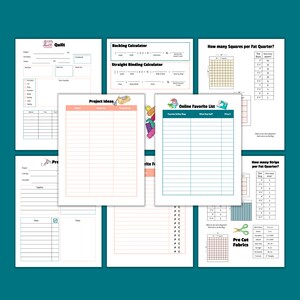 Printable Craft Sewing Planner | Craft Project Planner | Sewing Planner ...