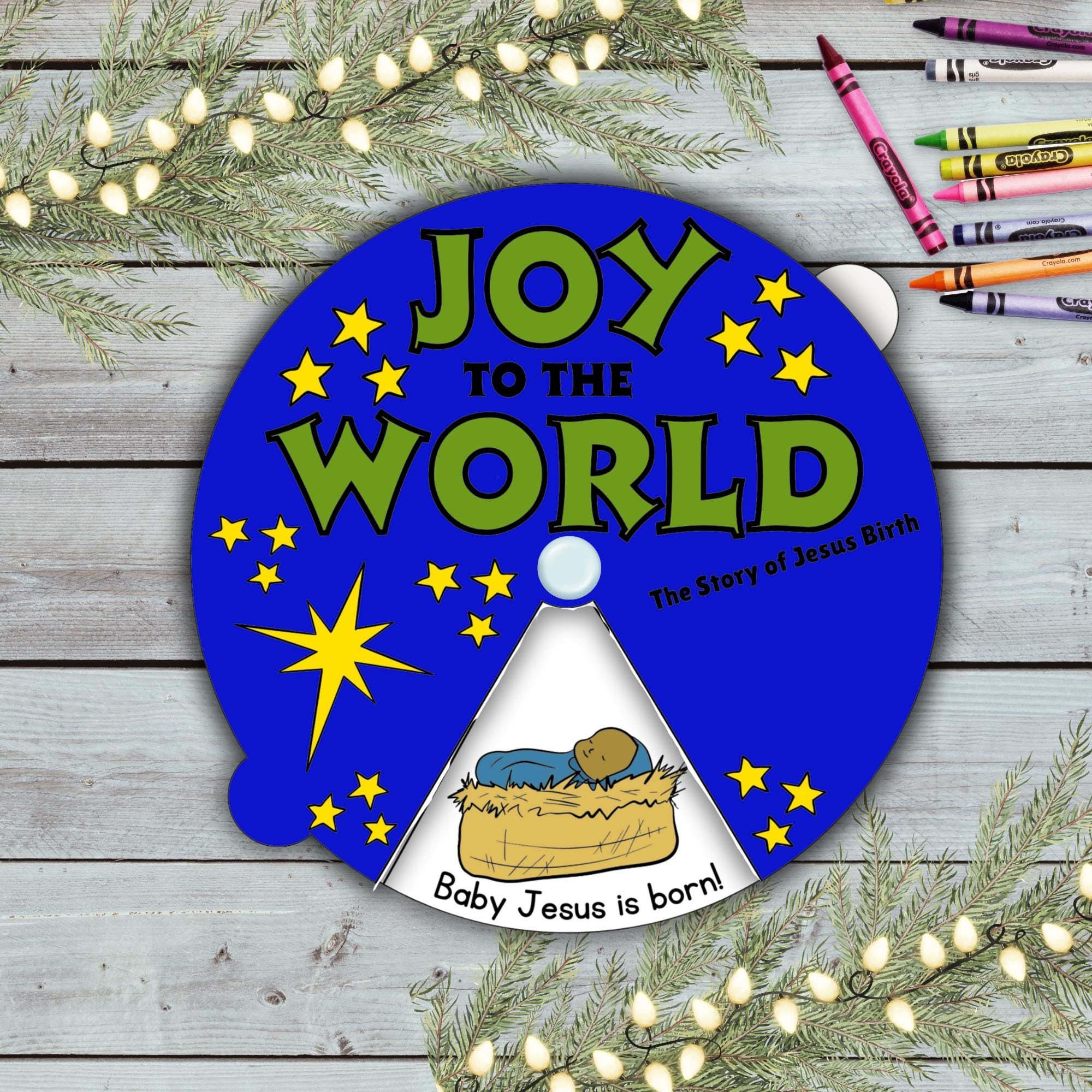 Nativity Craft Spinning Circle Wheel Kit, the Story of Jesus Birth Kids ...