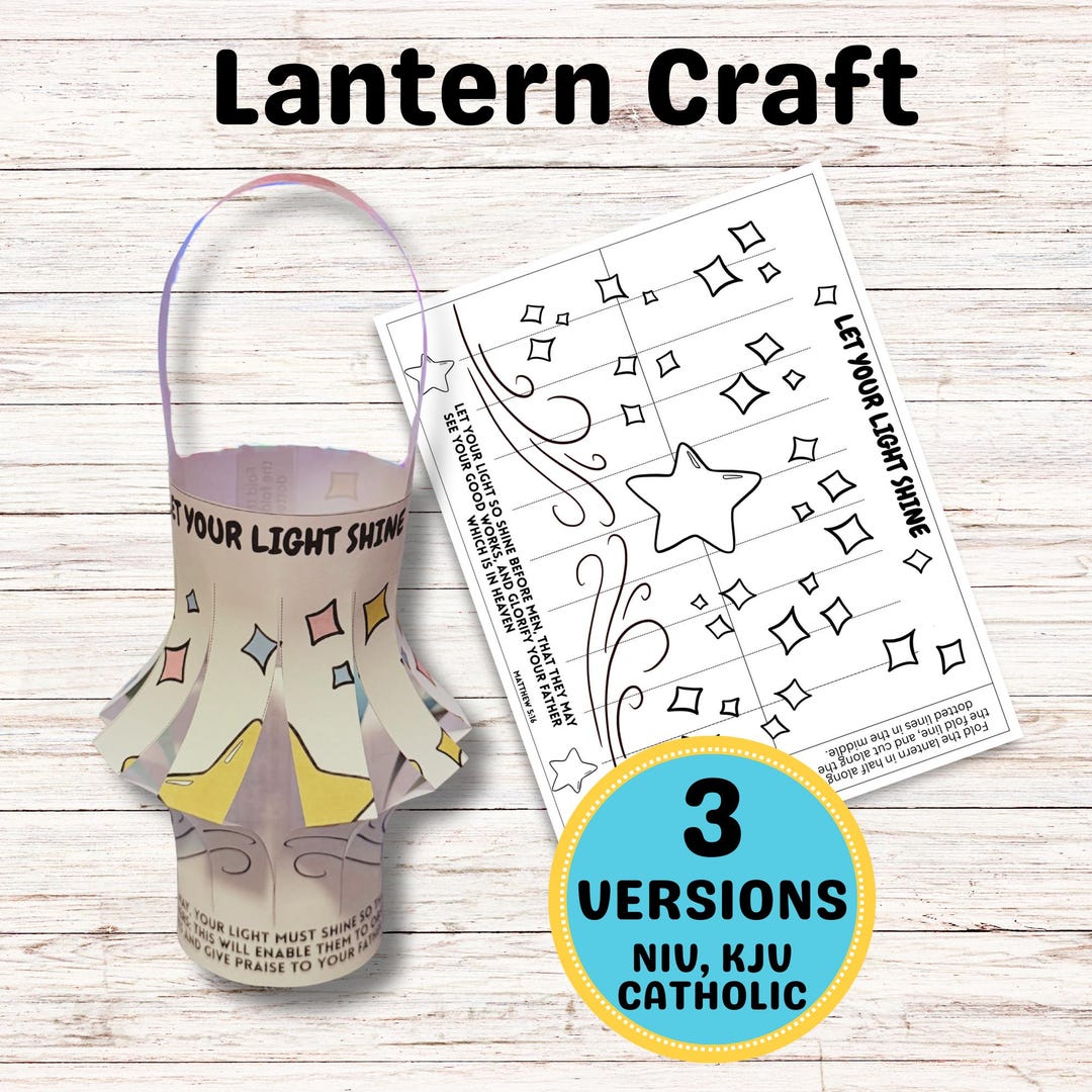 Let Your Light Shine Lantern Craft, Religious Crafts DIY, Sunday School ...