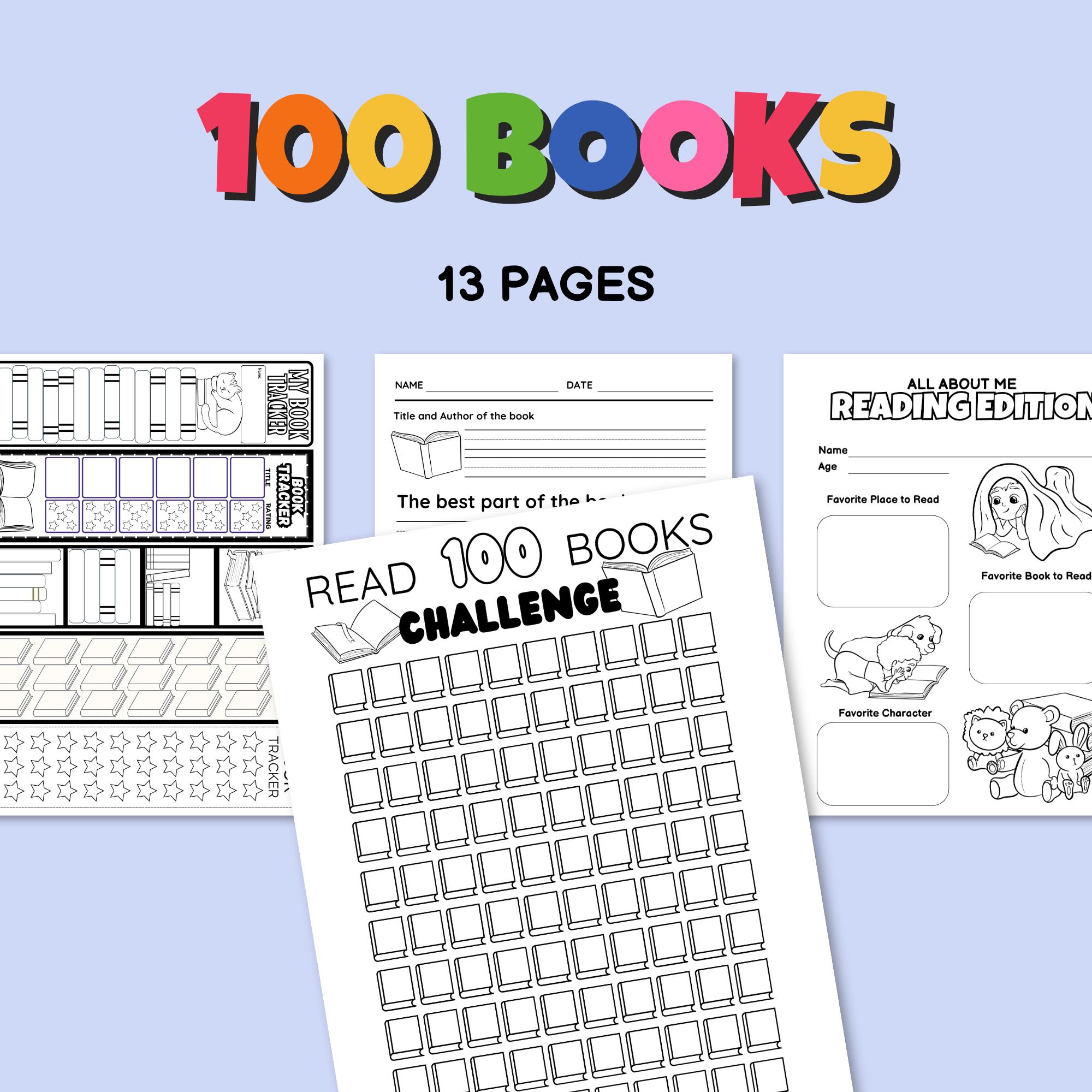 100 Day Book Challenge Kids, All About Me Reading Journal Page, Reading ...