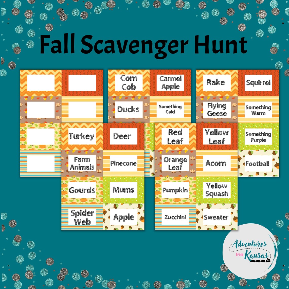 Fall Scavenger Hunt Printable Scavenger Hunt for Families Seasonal