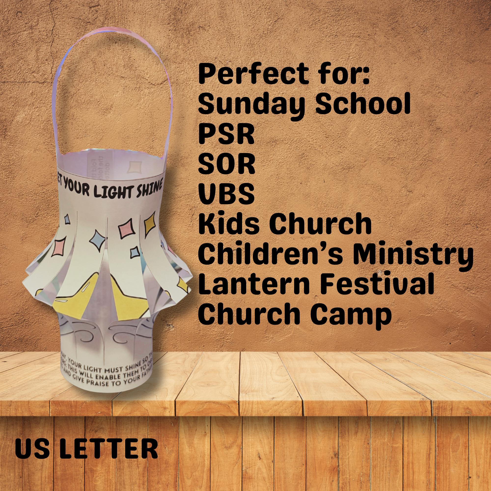 Let Your Light Shine Lantern Craft, Religious Crafts DIY, Sunday School ...
