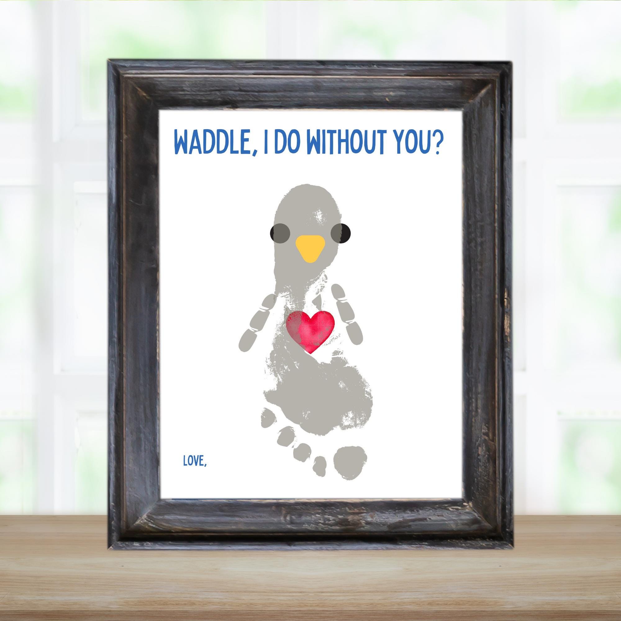 38 Penguin Crafts: Fun and Creative Ideas for the Whole Family 7 Valentine Penguin Footprint Keepsake Craft, Printable Winter…