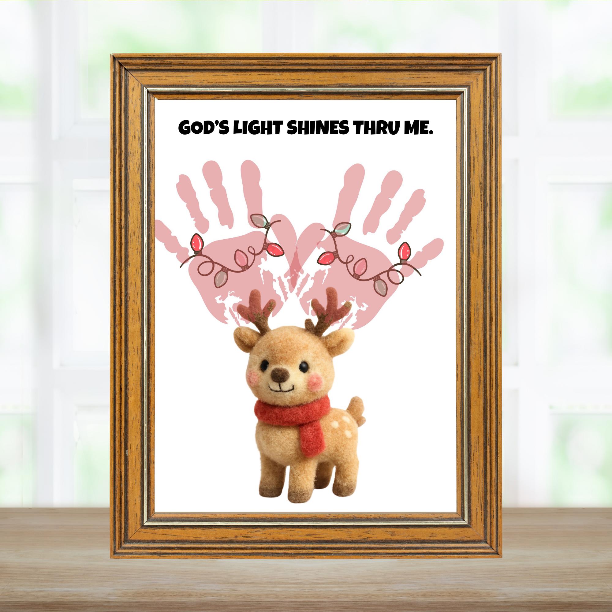 40 Adorable Reindeer Crafts for Kids They'll Love 18 Faith Reindeer Christmas Handprint Craft, Keepsake Gift Printable…
