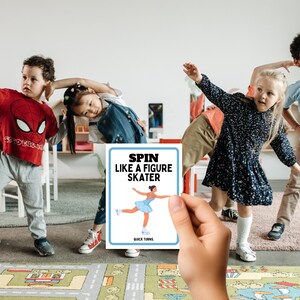 shows kids running, has a teacher with run like a figure skater