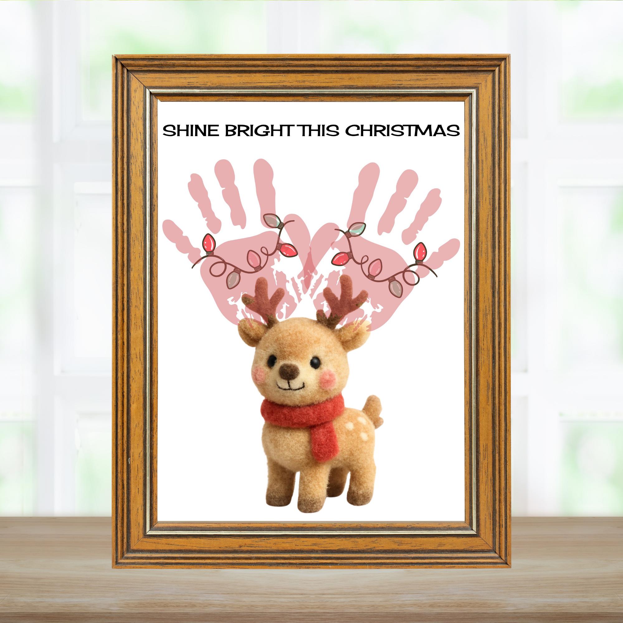 40 Adorable Reindeer Crafts for Kids They'll Love 12 Reindeer Christmas Handprint Craft, Keepsake Gift Printable…