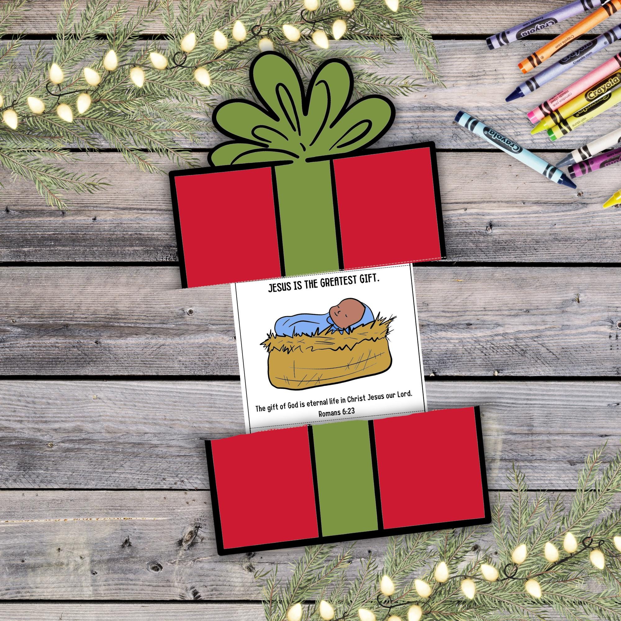 Jesus is the Greatest Gift Christian Craft Kit printable activity…
