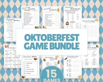Oktoberfest Adult Party Game Bundle, 15 Octoberfest Trivia and Ice Breakers, Getting to Know You, Drinking Games