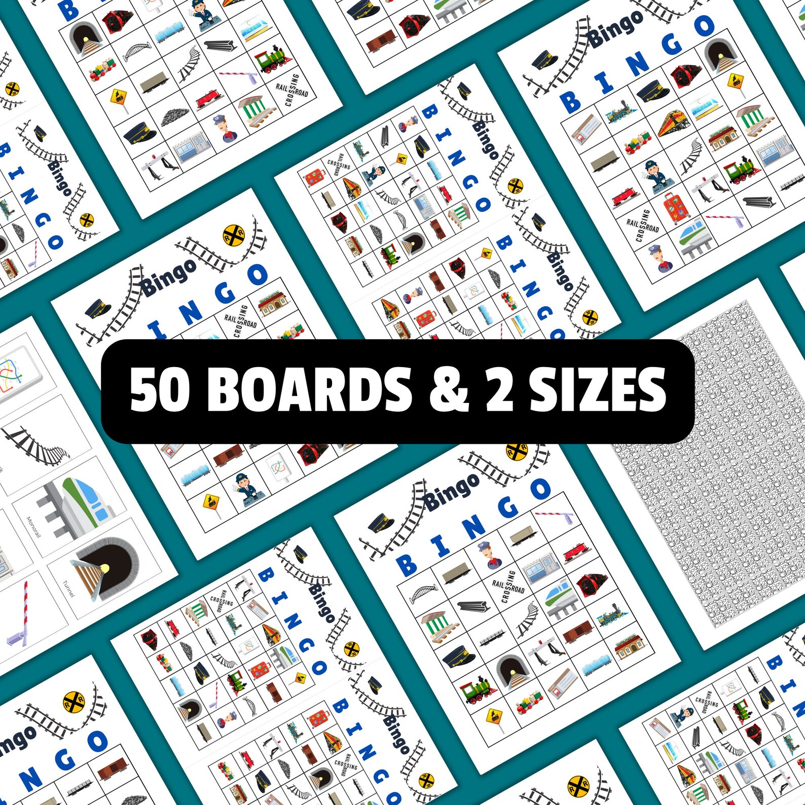 Train Bingo Printable for Birthday Parties, Family Game Night ...