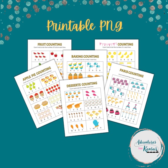 Printable Kids Counting Sheets Unit Counting for - Etsy