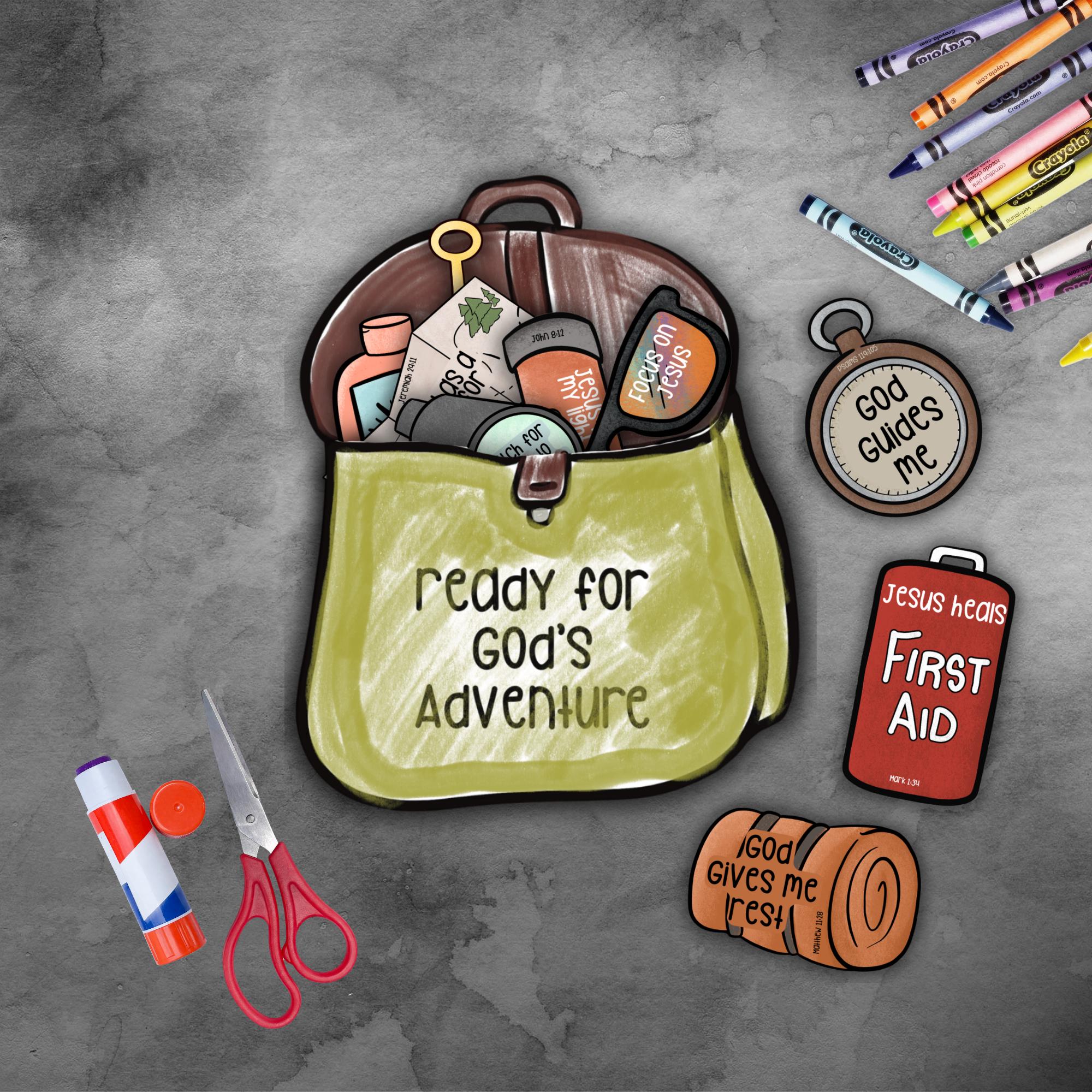 God's Camping Backpack Bible Pocket Sunday School Craft, Children's…