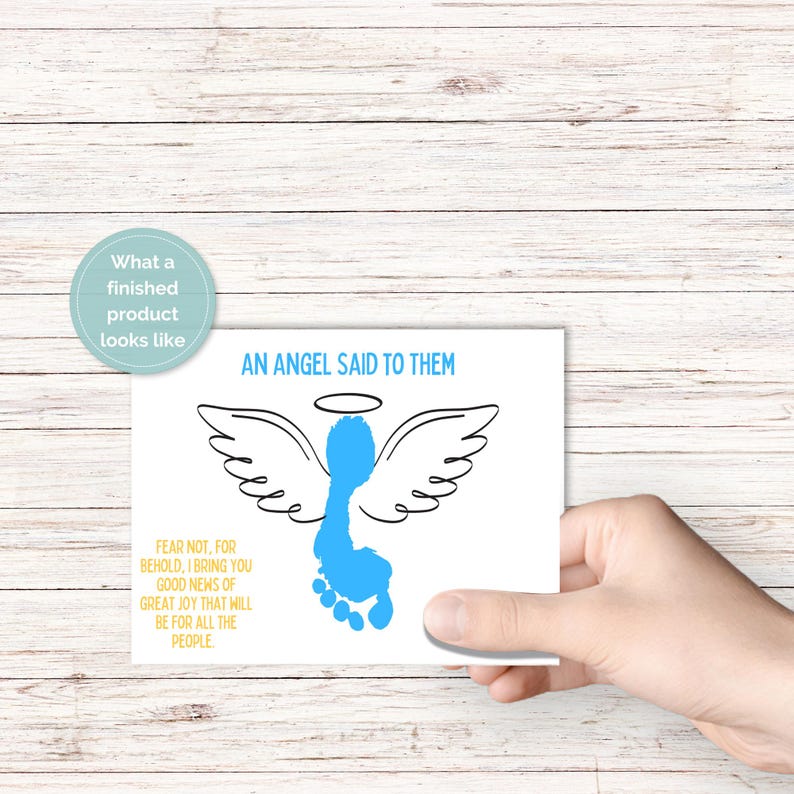 Christmas Handprint Keepsake Gift Craft Printable Nativity Footprint