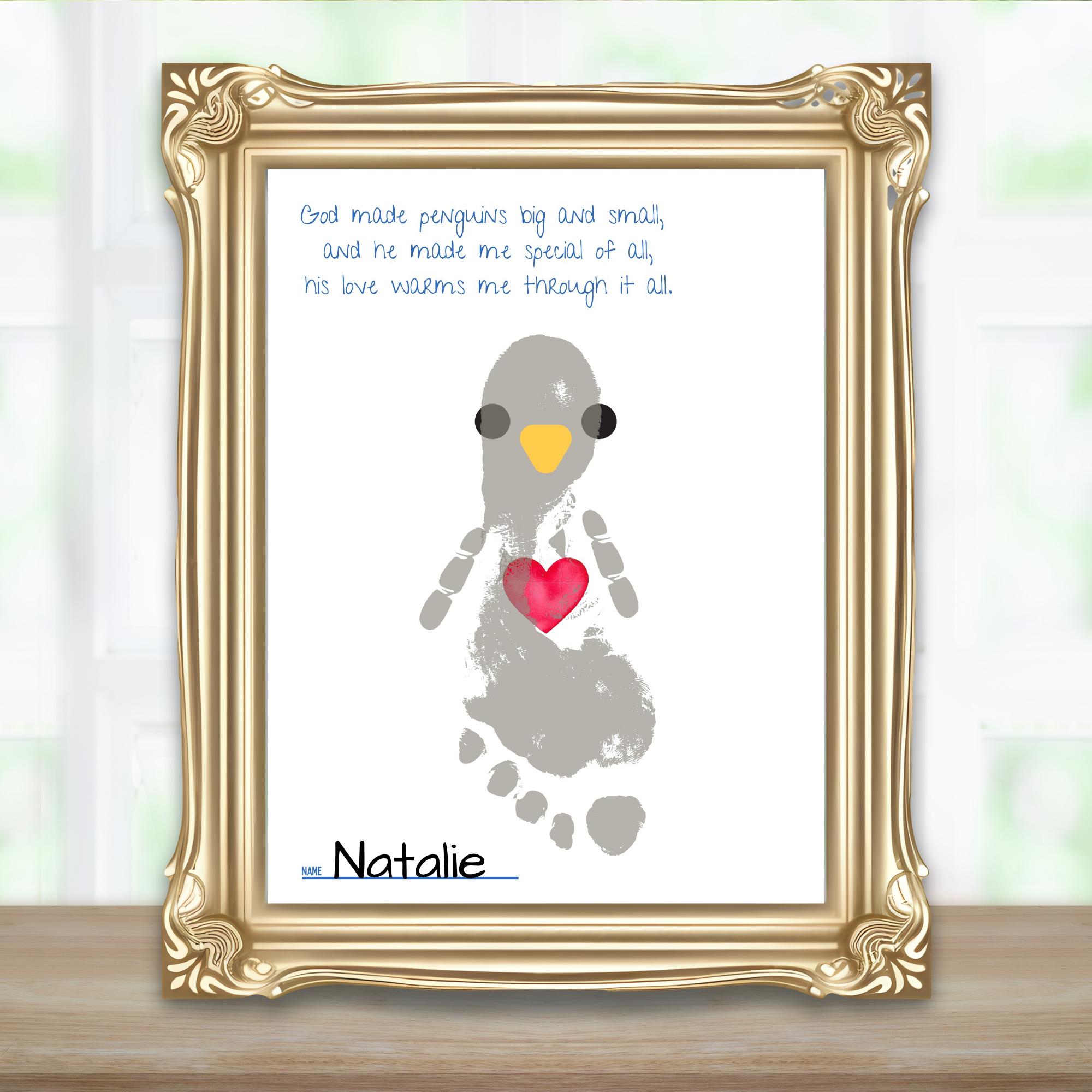38 Penguin Crafts: Fun and Creative Ideas for the Whole Family 13 Winter Faith Footprint Keepsake Craft, Printable Penguin Poem…