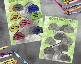 God's Promises Path Christian Craft Kit, printable bible story activity for Sunday school craft, kids bible lessons homeschool bible study