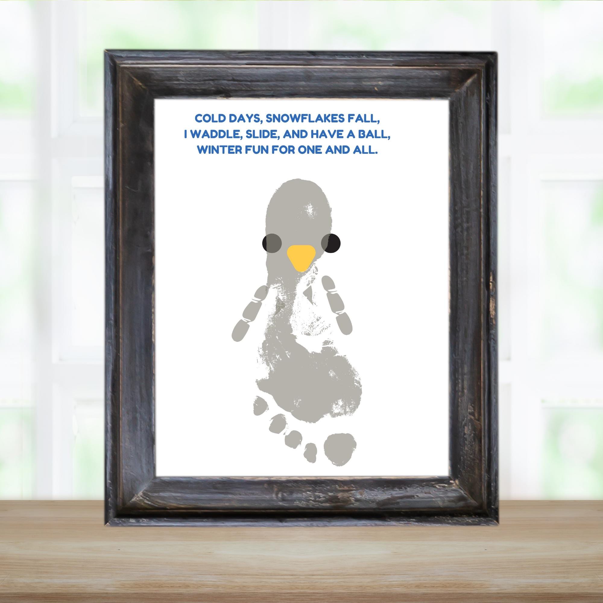 38 Penguin Crafts: Fun and Creative Ideas for the Whole Family 11 Winter Penguin Footprint Keepsake Craft, Printable Winter Poem…