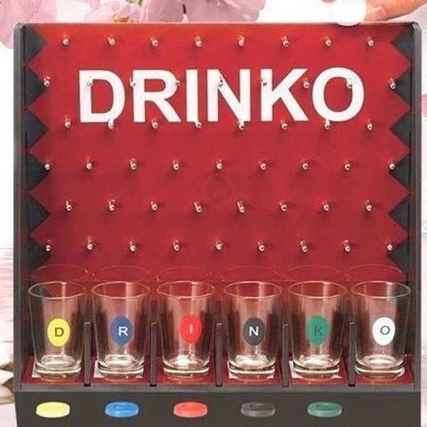 DRINKO DRINKING GAME- Plinko Adult Drinking Game, Bachelorette & Bachelor Party, Bridal Shower Game, Birthday Party Game, Plinko,