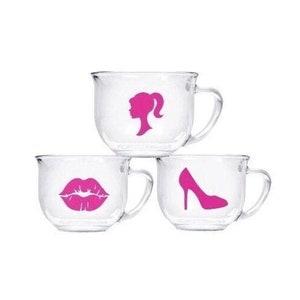 FASHIION DOLL MUG- 18oz Drinkware, Glass Mug, Coffee Mug, Teacup, Custom Cup, Party Cups, Bachelorette Party, Glass Cup, Party Favor