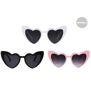 HEART SHAPED SUNGLASSES- Bachelorette Party, Bridal Shower, Bridesmaid Gift, Bride Gift, Party Favors, Bridesmaid Gift, Beach Theme Party