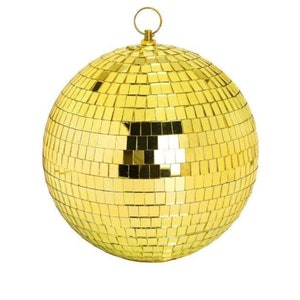 DISCO MIRROR BALL 8&quot;- Gold, Last Disco, Bach and Groovy, Bachelorette Party Decor, Retro, 70’s, 80’s, Disco Party, New Year, Space Cowgirl