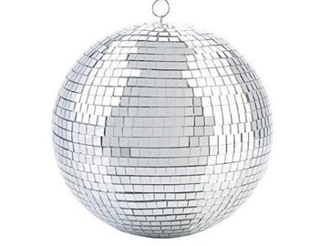 DISCO MIRROR BALL 8&quot;- Silver, Last Disco, Bach and Groovy, Bachelorette Party Decor, Retro, 70’s, 80’s, Disco Party, New Year, Space Cowgirl