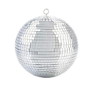 DISCO MIRROR BALL 8&quot;- Silver, Last Disco, Bach and Groovy, Bachelorette Party Decor, Retro, 70’s, 80’s, Disco Party, New Year, Space Cowgirl