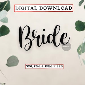 Braut (SVG, PNG & JPEG digitaler Download)