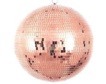 DISCO MIRROR BALL 8&quot;- Rose Gold, Last Disco, Bach and Groovy, Bachelorette Party Decor, Retro, 70’s, 80’s, Disco Party, New Year Party