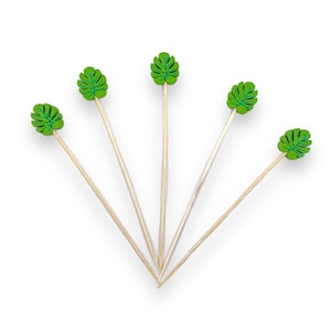 CHARCUTERIE WOOD PICKS- Tropical Food Pick, Food Markers, Cocktail Picks, Food Decor, Cheese Pick, Wooden Party Picks