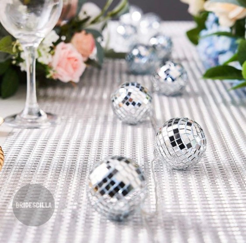 DISCO MIRROR BALL Light String Bachelorette Party Decor Etsy