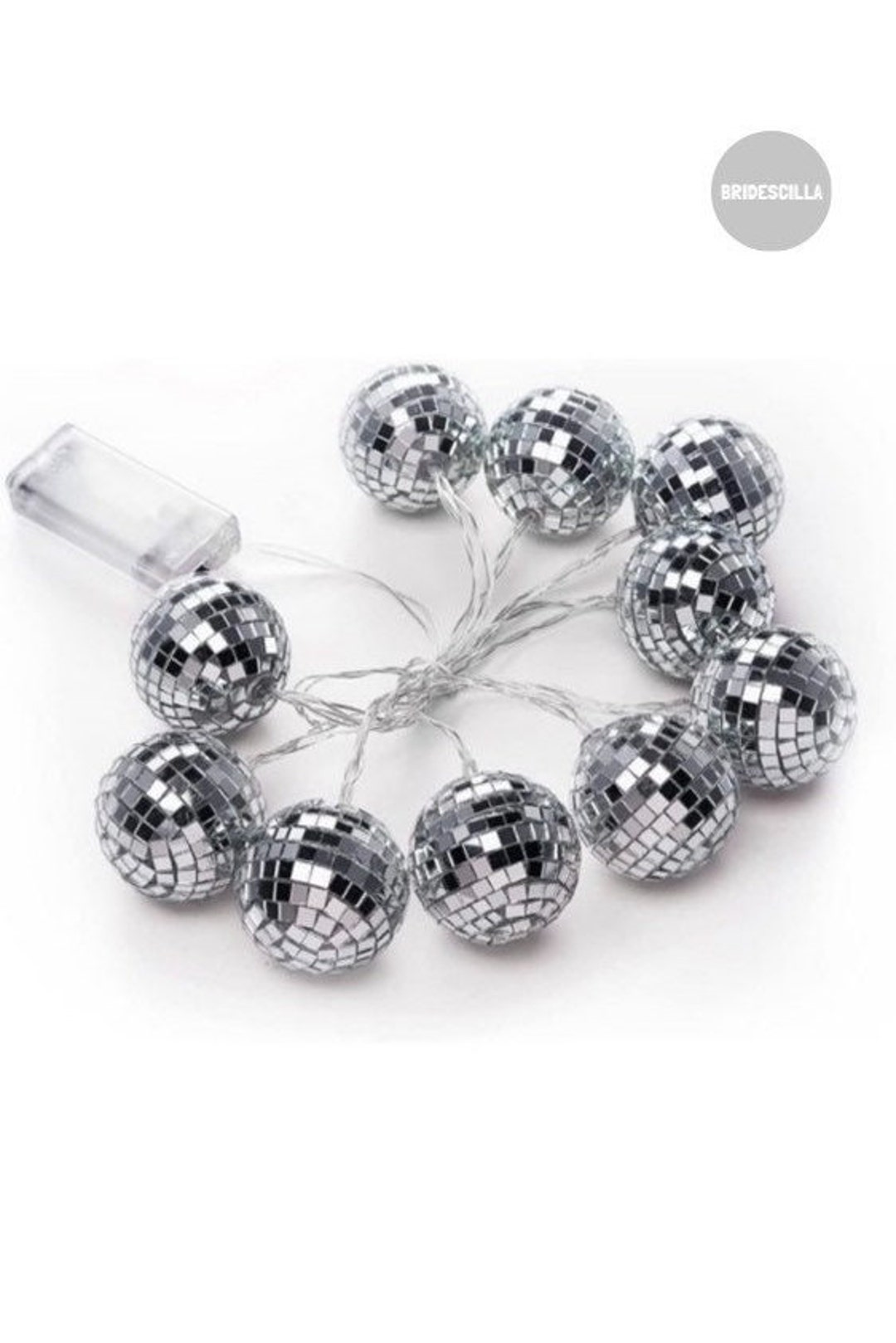 DISCO MIRROR BALL Light String Bachelorette Party Decor Garland, Bridal
