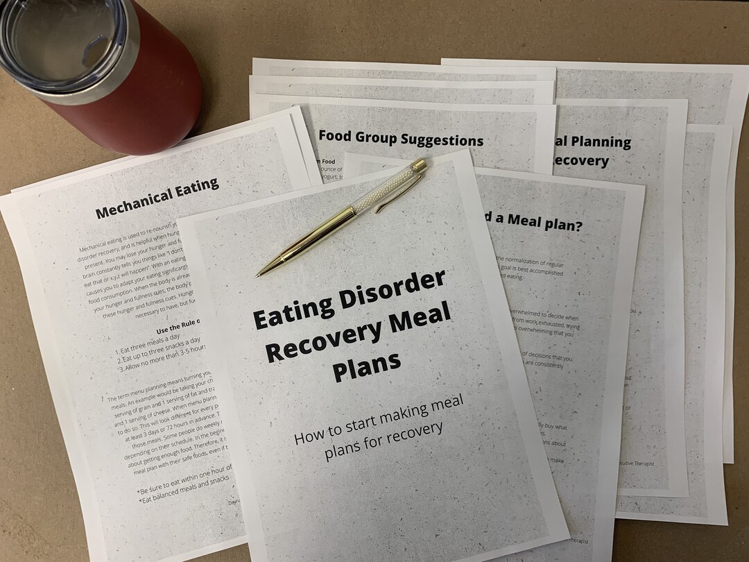 Eating Disorder Meal Plan Guidelines PDF Etsy