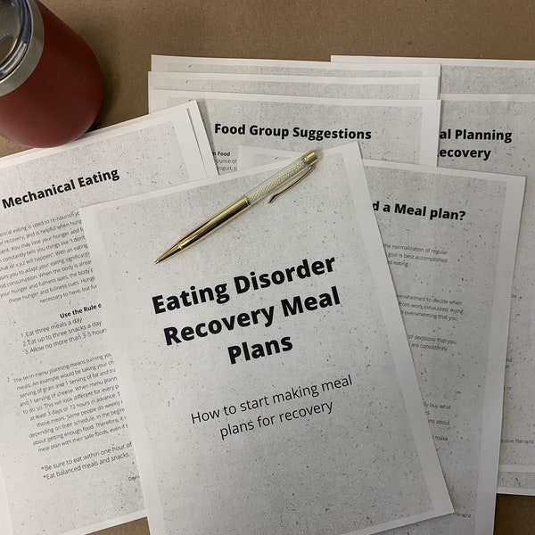 Eating Disorder Plan Etsy