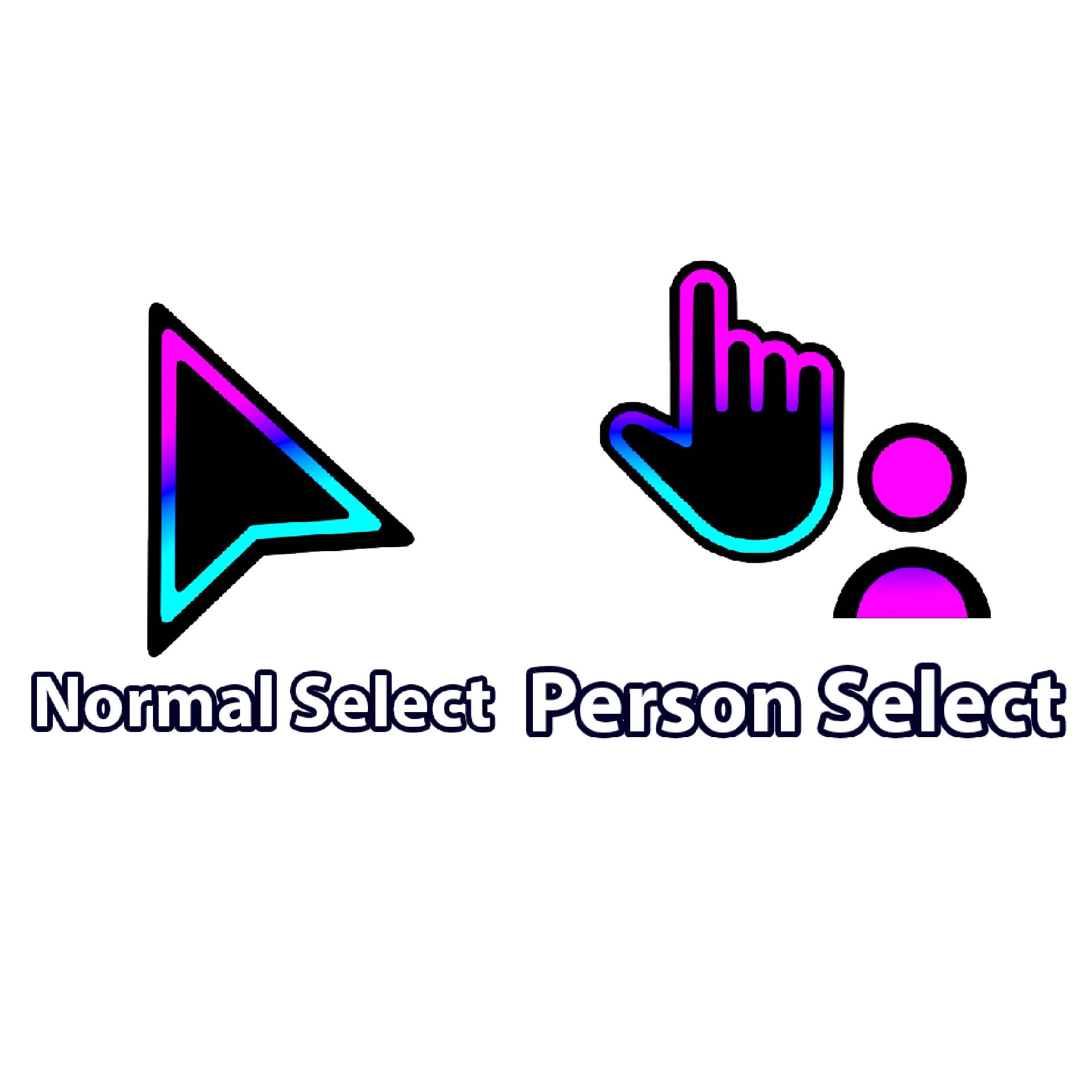 Neon RGB Animated Computer Cursor Pack, Perfect for Gamers