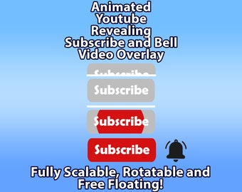 Animated YouTube Subscribe and Bell Overlay Easy to Use and Hassle Free, A Professional Addition To Your Videos