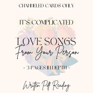 Canciones de amor canalizadas Solo lectura ~Es complicado~ / PDF escrito en profundidad / Baraja hecha por uno mismo / *Con tarjeta de consejos*