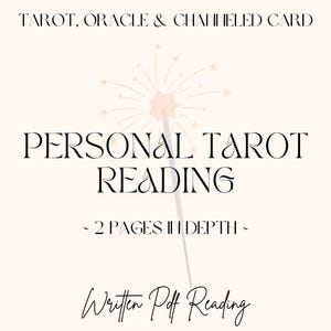 Persönliche Tarotlegung | Ausführliche Geschriebene PDF | Tarot, Orakelkarte & Gechannelte Botschaft/Lied | *Mit Rat Karte*