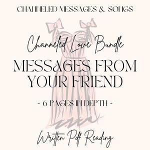 Paquete de mensajes de amor canalizados (solo lectura) ~Amigos~ / PDF detallado / Mensajes y canciones hechos por ellos mismos / *Con tarjeta de consejos*