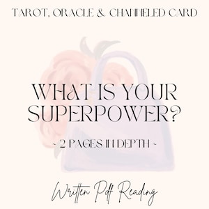 Was Ist Deine Superkraft? | Ausführliche Geschriebene PDF Legung | Tarot, Orakelkarte & Gechannelte Botschaft/Lied | *Mit Rat Karte*