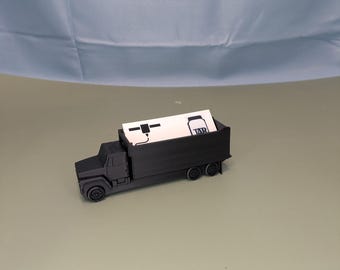 Dump truck business card holder