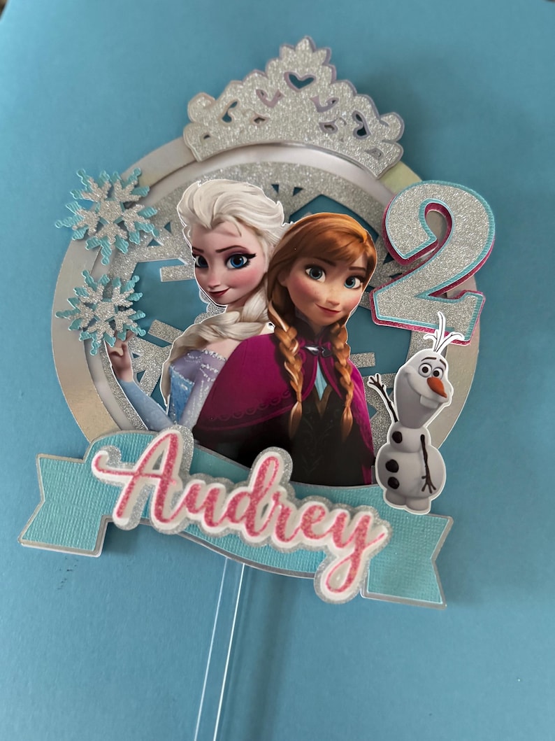 Décoration de gâteau La Reine des neiges / Fête de la Reine des neiges / Ana et Elsa image 7