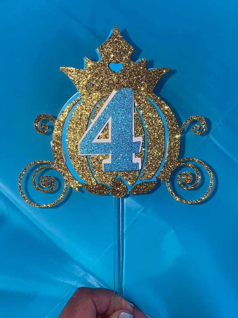 Cinderella Carriage Cake Topper, Princess Party Decoration - Etsy Canada
