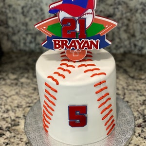 Baseball Cake topper / sports/ Boy party / Send us your team or colors