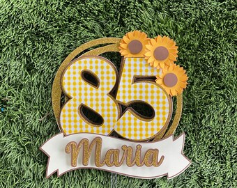 Topper gâteau tournesol / Fête tournesol