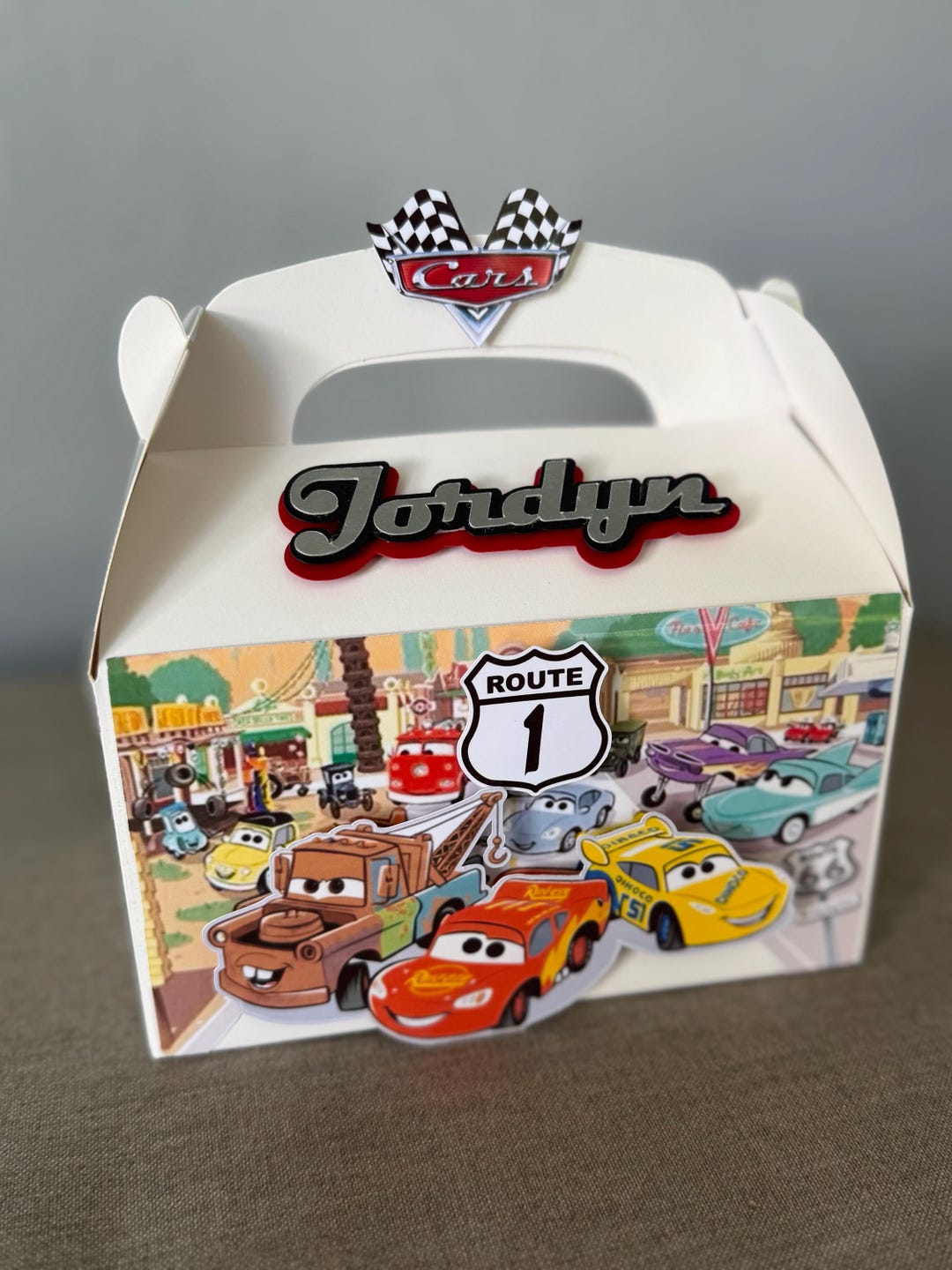 Cars Gable Favor Box, Birthday Party Goodie Box - Etsy