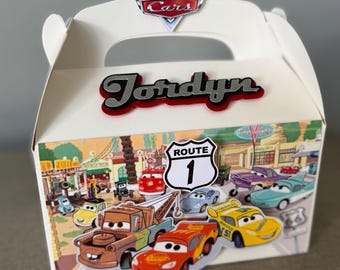 Cars Gable Favor Box, Birthday Party Goodie Box