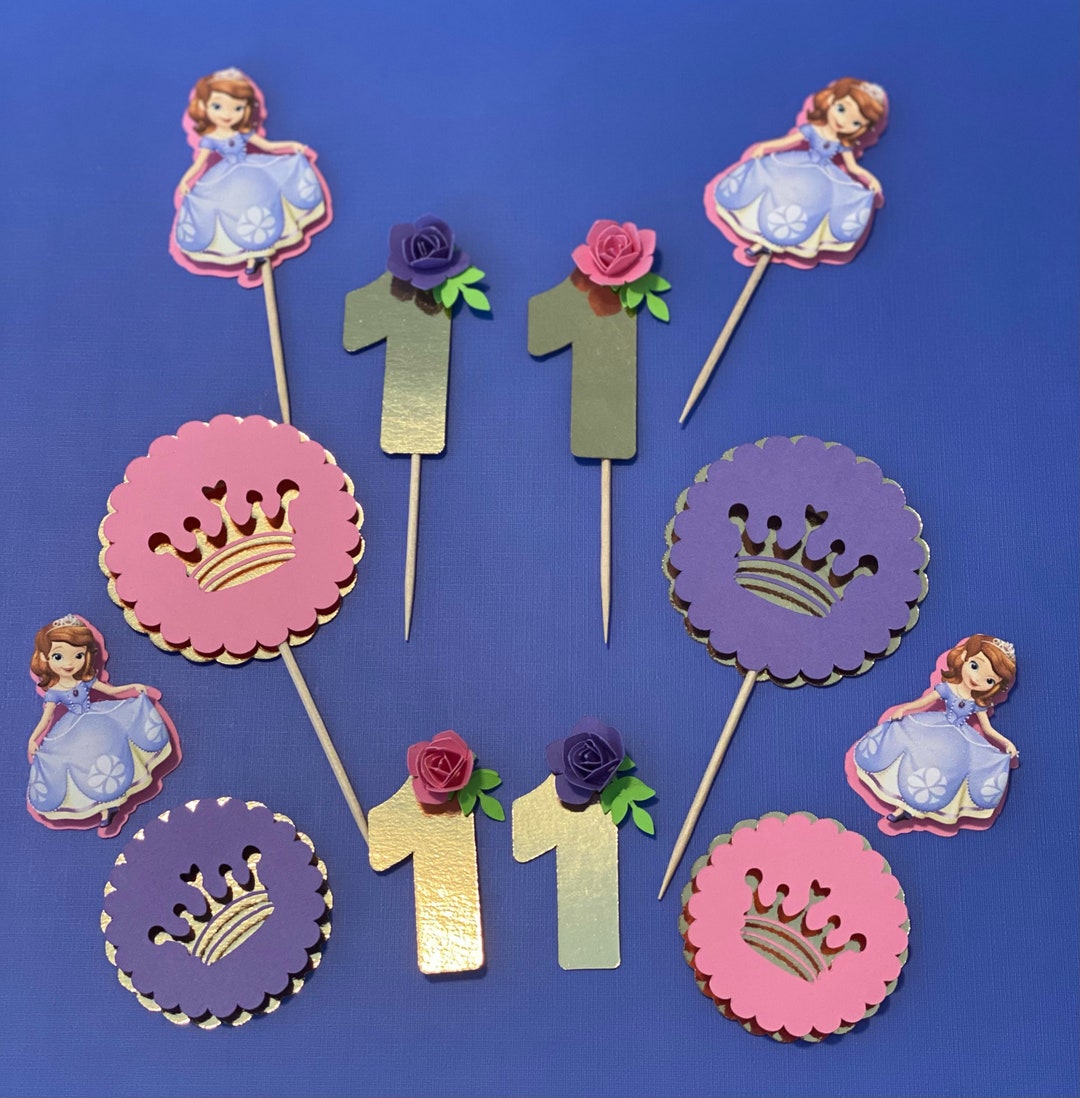 Sofia the First Cupcake Toppers, Custom Princess Party Decorations - Etsy