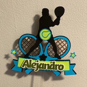 Tennis  Cake topper / sports/ Boy party / Racketball cake topper